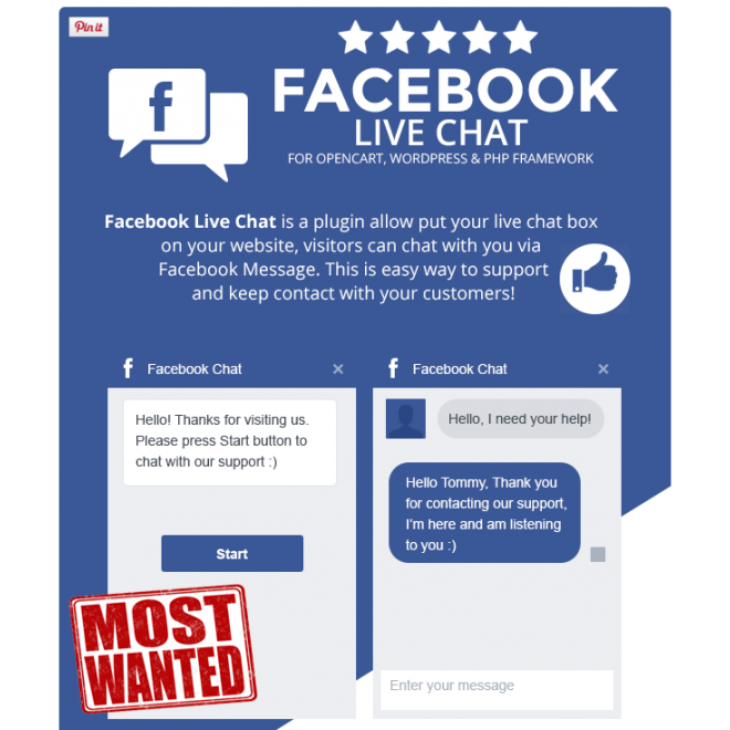 Facebook live chat support